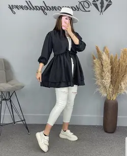 ۲۰۵ نازلی دو لایه و ژیله دار کد 205 - مانتو بهزاد فر