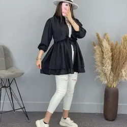 ۲۰۵ نازلی دو لایه و ژیله دار کد 205 - مانتو بهزاد فر