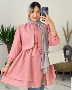 ۲۰۵ نازلی دو لایه و ژیله دار کد 205 - مانتو بهزاد فر