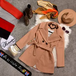 ۳۷۵ پالتو فوتر عروسکی دکمه دار کد 375 - مانتو بهزاد فر