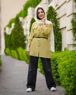 دو جیب برنوتی کد 076543 - مانتو بهزاد فر