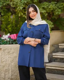 دو جیب برنوتی کد 076543 - مانتو بهزاد فر