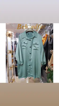 دو جیب برنوتی کد 076543 - مانتو بهزاد فر