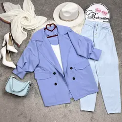 ۱۹۳ کت انگلیسی آستین پفی کد 193 - مانتو بهزاد فر