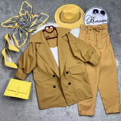 ۱۹۳ کت انگلیسی آستین پفی کد 193 - مانتو بهزاد فر