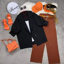 ۱۹۳ کت انگلیسی آستین پفی کد 193 - مانتو بهزاد فر