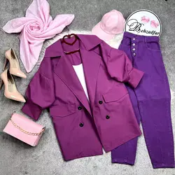 ۱۹۳ کت انگلیسی آستین پفی کد 193 - مانتو بهزاد فر