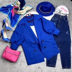 ۱۹۳ کت انگلیسی آستین پفی کد 193 - مانتو بهزاد فر