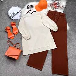 لنین جلو بسته کد 6549 - مانتو بهزاد فر