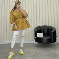 ۱۸۸ مانتو عروسکی کمرکش کد 188 - مانتو بهزاد فر