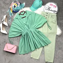 ۱۸۸ مانتو عروسکی کمرکش کد 188 - مانتو بهزاد فر