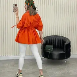 ۱۸۸ مانتو عروسکی کمرکش کد 188 - مانتو بهزاد فر