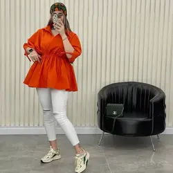 ۱۸۸ مانتو عروسکی کمرکش کد 188 - مانتو بهزاد فر