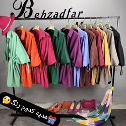 ۱۸۸ مانتو عروسکی کمرکش کد 188 - مانتو بهزاد فر