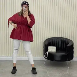 ۱۸۸ مانتو عروسکی کمرکش کد 188 - مانتو بهزاد فر