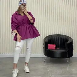 ۱۸۸ مانتو عروسکی کمرکش کد 188 - مانتو بهزاد فر