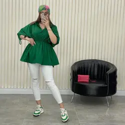 ۱۸۸ مانتو عروسکی کمرکش کد 188 - مانتو بهزاد فر