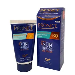 کرم ضد آفتاب بی رنگ خاویار SPF30 پرونایس _50 میلی لیتر_