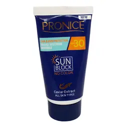 کرم ضد آفتاب بی رنگ خاویار SPF30 پرونایس _50 میلی لیتر_