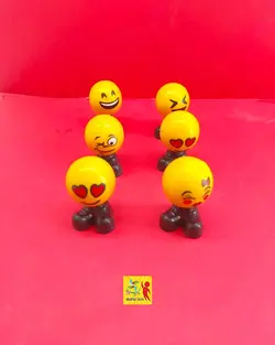 عروسک پولیشی خرس سینه قلبی دستمال گردن دار صورتی کد 120