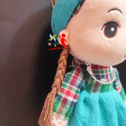 عروسک دختر ابرو کمون سایز بزرگ هدیه مناسب تولد کودکان دختر