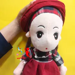 عروسک دختر ابرو کمون سایز بزرگ هدیه مناسب تولد کودکان دختر