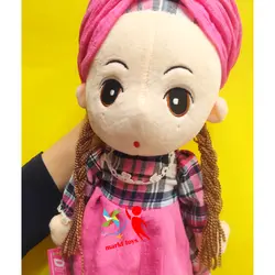 عروسک دختر ابرو کمون سایز بزرگ هدیه مناسب تولد کودکان دختر