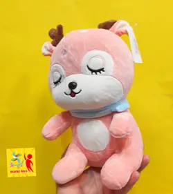 عروسک پولیشی گوزن خوابیده بسیار زیبا و رویایی مناسب سیسمونی نوزاد و چشم روشنی نوزاد