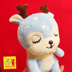 عروسک پولیشی گوزن خوابیده بسیار زیبا و رویایی مناسب سیسمونی نوزاد و چشم روشنی نوزاد