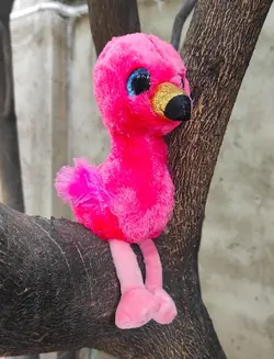 عروسک چشم تیله ای فلامینگو یک عروسک زیبا و جذاب و ضد حساسیت و نانو