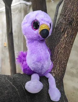 عروسک چشم تیله ای فلامینگو یک عروسک زیبا و جذاب و ضد حساسیت و نانو