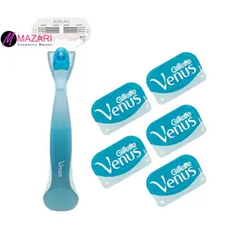 خود تراش ژیلت مدل venus به همراه تیغ یدک مدل VGW00765 بسته 5 عددی