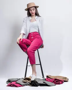 شلوار مام استایل سرخابی 37403 - فروشگاه ملی
