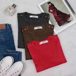 بلوز بافت وارداتی سرشانه دکمه - فروشگاه ملی