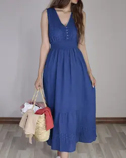 پیراهن بلند نخی 102478