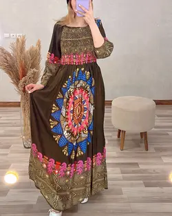 پیراهن نخی زنانه 4156