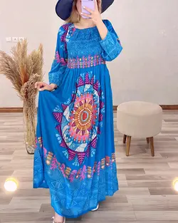 پیراهن نخی زنانه 4156