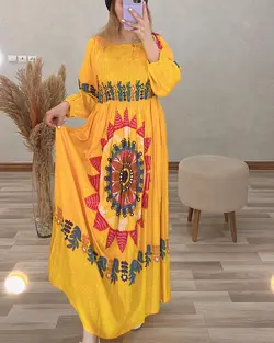 پیراهن نخی زنانه 4156