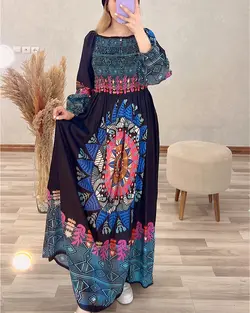 پیراهن نخی زنانه 4156