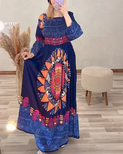 پیراهن نخی زنانه 4156