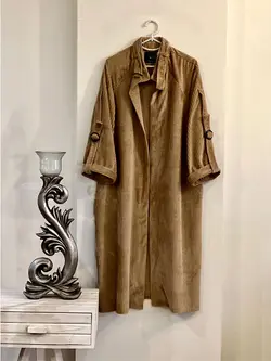 مانتو پاییزه مخمل کبریتی آستین رگلان کد 494