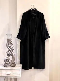 مانتو پاییزه مخمل کبریتی آستین رگلان کد 494