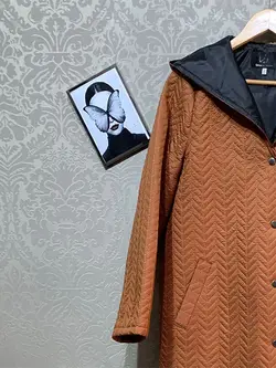 کاپشن کلاهدار جناقی دکمه دار مموری کد 500