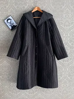 کاپشن کلاهدار جناقی دکمه دار مموری کد 500