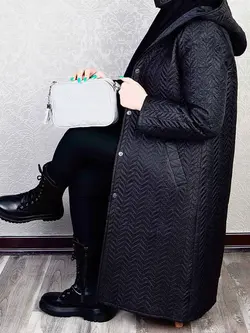 کاپشن کلاهدار جناقی دکمه دار مموری کد 500