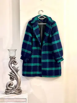 پالتو کوتاه پشمی آستردار یقه دار کد 515