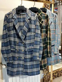 پالتو شنل کوتاه دکمه طلایی کد 518