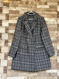 پالتو شنل کوتاه دکمه طلایی کد 518