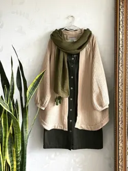 مانتو پاییزه فیتیله ای کد 859