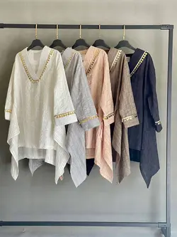 شومیز کتیبه قیطون دوزی شده کد 300